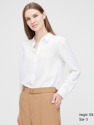 Women Rayon Long-sleeve Blouse
