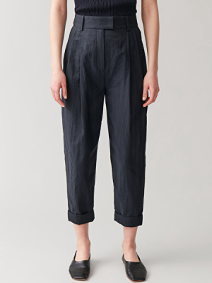 Pleated Dropped Crotch Pants