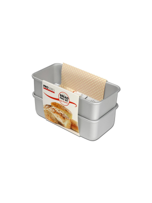 Fat Daddio's Bp-set Anodized Aluminum Bread Pan 2 Piece Set, 7.75 X 3.75 Inches