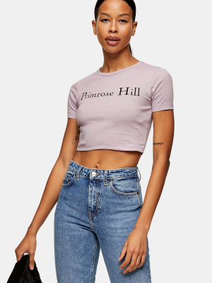 Lilac Primrose Hill Crop T-shirt