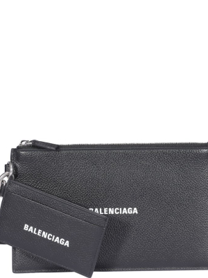 Balenciaga Cash Logo Print Cardholder