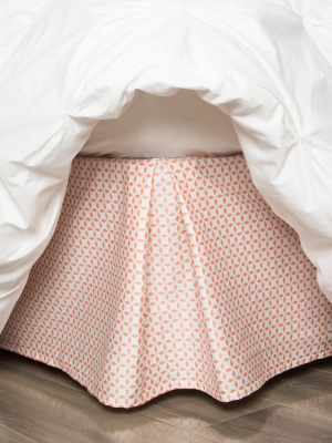 Coral Morning Glory Bed Skirt