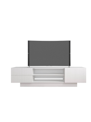 72" Marble Tv Stand White - Nexera