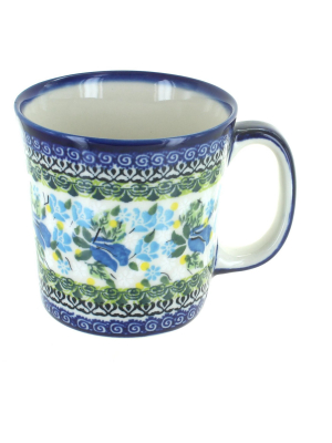 Blue Rose Polish Pottery Blue Cottage Coffee Mug