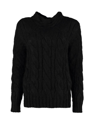 Prada Tie Neck Knitted Sweatshirt