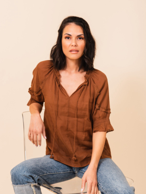 Ella Bohemian Taupe Top