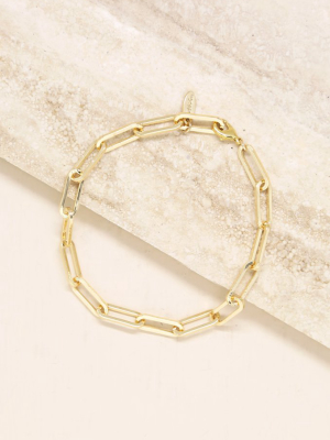 Interlinked 18k Gold Plated Chain Anklet
