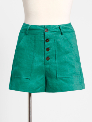 In Vacation Mode Linen Shorts