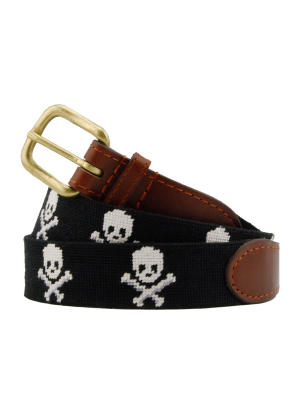 Jolly Roger Needlepoint Belt