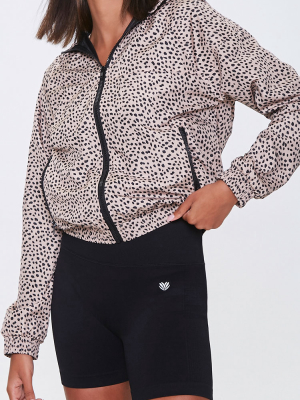 Active Cheetah Print Windbreaker