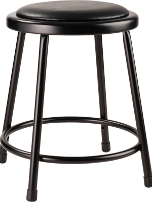 2pk 18" Heavy Duty Vinyl Padded Steel Stool Black - Hampton Collection