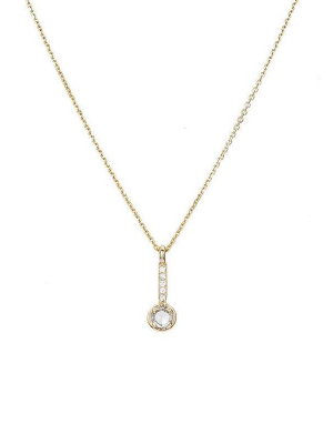 Rose Cut Diamond Drop Necklace