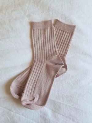 Knit Rib Socks - Glitter