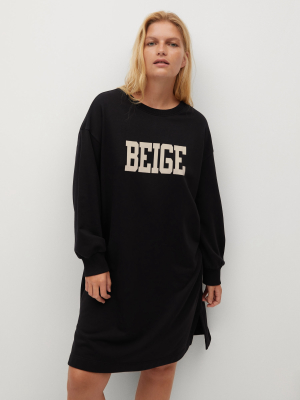 Message Sweatshirt Dress