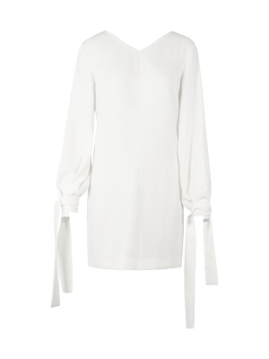 Msgm Tied Sleeve Detail Mini Dress