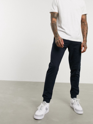 Asos Design Tapered Sweatpants In Navy