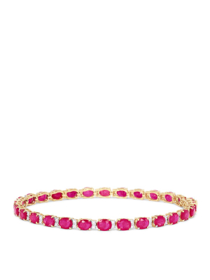 Effy Ruby Royale 14k Yellow Gold Ruby And Diamond Bracelet, 12.19 Tcw