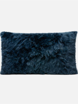 Lily Dark Navy Alpaca Pillow Lumbar