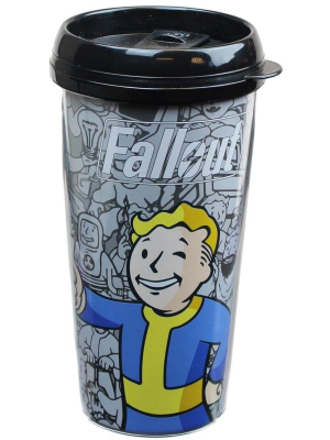 Just Funky Fallout Vault Boy 16oz Travel Mug