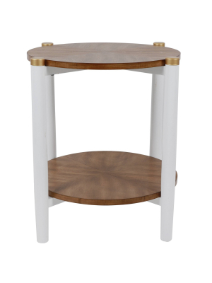 Gby Two-tone Side Table Tan - Décor Threrapy