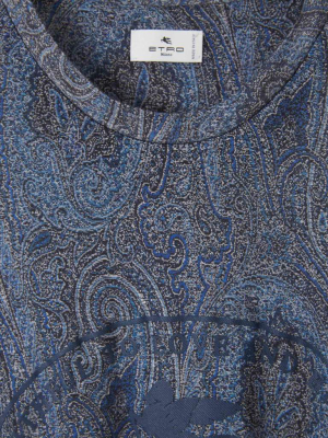 Etro Logo Print Crewneck T-shirt