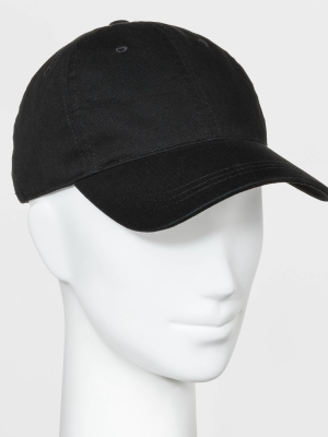 Women's Cotton Baseball Hat - Universal Thread™ Black One Size
