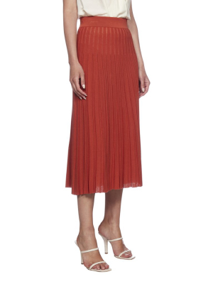 Tory Burch Pleated High-waisted Skirt