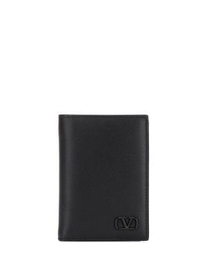 Valentino Vlogo Plaque Wallet