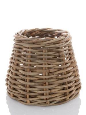Round Conic Wood Basket, Small
