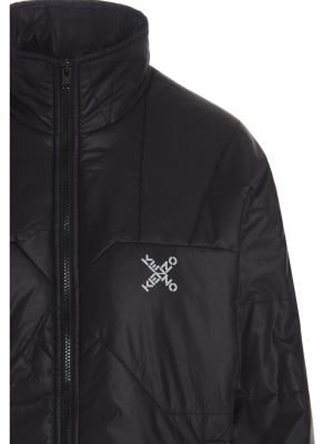 Kenzo Logo Zip-up Down Jacket