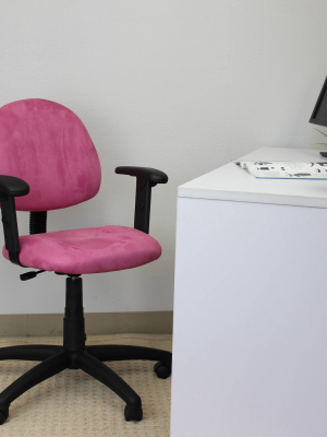 Microfiber Deluxe Posture Chair Pink - Boss Office Products