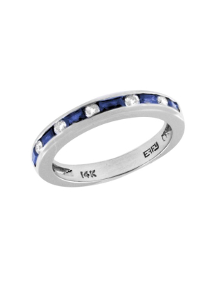 Gemma Sapphire And Diamond Channel-set Ring, 0.71 Tcw