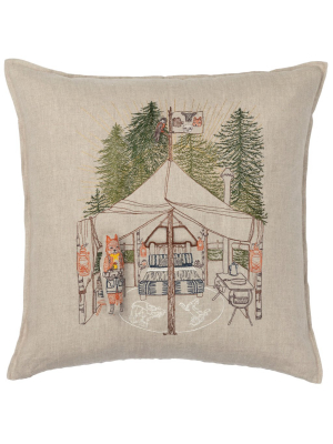 Coral And Tusk Camper Fox Pocket Pillow