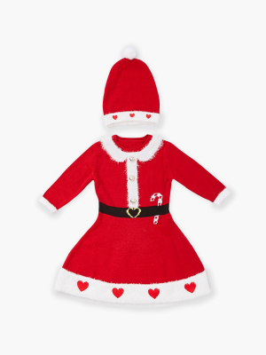 Girls Santa Sweater Dress (kids)