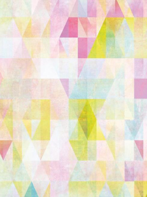 Prismatic Geo Peel & Stick Wallpaper In Pink And Multi By Roommates For York Wallcoverings