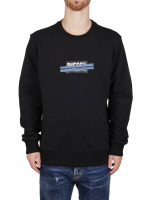 Diesel Logo Denim Tape Print Sweatshirt