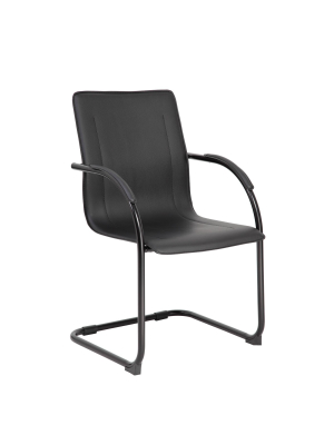 Set Of 2 Vinyl Side Chair Black - Boss Office Products