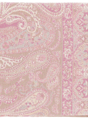 Boteh Jacquard Throw In Bright Pink