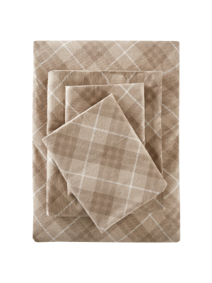 Inverness Angle Flannel Sheet Set (queen) Tan