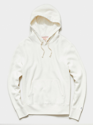 Midweight Popover Hoodie Sweatshirt In Antique White