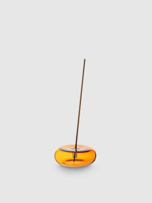 Glass Bubble Incense Holder – Amber