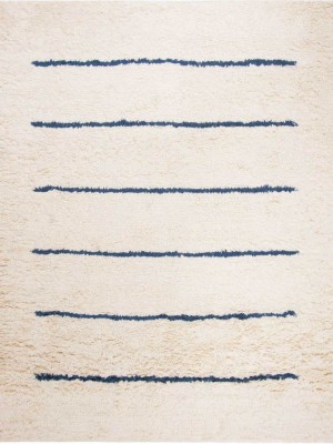 Kenya Stripe Ivory/navy Area Rug