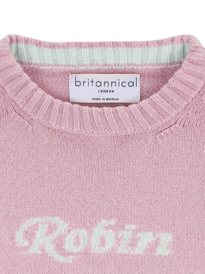Camden Personalised Cashmere Sweater For Girls - Rose Pink