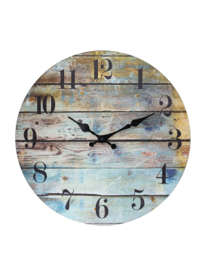 14" Numeral Wooden Wall Clock - Stonebriar Collection