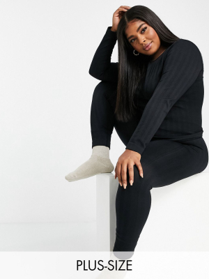 Asos 4505 Curve Cable Knit Base Layer Leggings