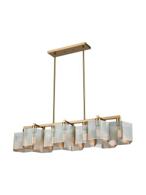 Compartir 10 Billiard/island Pendant In Polished Nickel & Satin Brass Design By Bd Fine Lighting