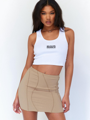 Rhiana Mini Skirt Brown