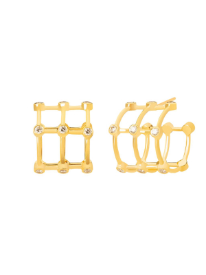 Diamond Cage Earrings