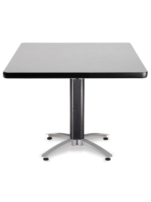 42" Multi-purpose Square Table With Metal Mesh Base Gray - Ofm