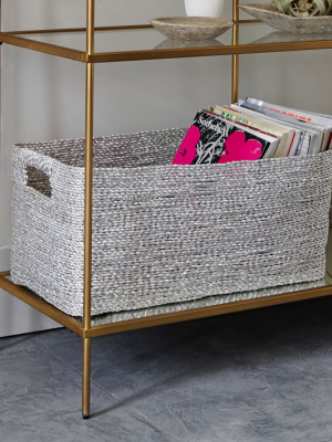 Metallic Woven Console Basket